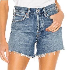 Agolde Parker Long Cutoff Denim Shorts